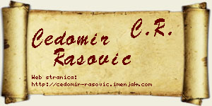 Čedomir Rašović vizit kartica